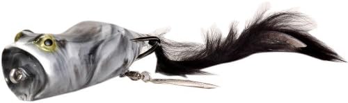 Optimum Baits 3-Inch Poppin Furbit, Black Ghost