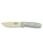 ESEE Knives 4 Plain Blade Fixed Blade Knife & Kydex Sheath, Desert Tan, ESEE-4P