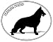GERMAN SHEPHERD - FEARLESS FRIEND - Guard Dog - Oval Security Decal-Sticker- Can be used for Cars, Trucks, Notebooks etc.