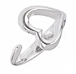 Celebrity Silver .925 Sterling Silver Heart Ring