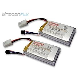 Set of Two Draganflyer 3s1320mAh LiPo Batteries with Balance Connectors by Draganfly Innovations Inc