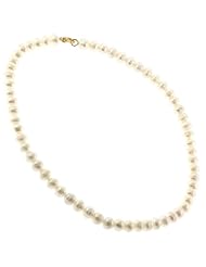 Freshwater White Pearl Necklace - 8mm, 16" Length - Lobster Clasp