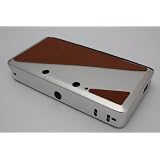 3DS用・革アルミケース（ニンテンドー3DS用アクセサリー）・キャメルサドルレザー付ハードカバー