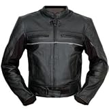 Biker Motorrad Leder Jacke Motorradjacke Honda schwarz Motorradjacke