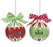 Set of 2 Naughty & Nice Ornaments Christmas Santas List