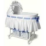 Bassinet with Cloth Hood and Baskets
