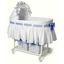 Bassinet with Cloth Hood and Baskets