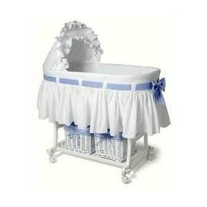Burlington Baby Bassinet Combo with Baskets, White