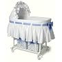 Burlington Baby Bassinet Combo with Baskets, White
