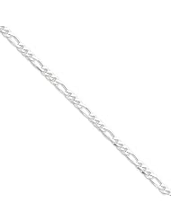 4.25 mm, Sterling Silver, Figaro Chain - 22 inch