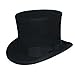Ztl 100% Wool Victorian Mad Hatter Top Hat Vivi Magic Hat Performing Cap