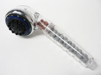 セラミックボール内蔵 高機能シャワーヘッド 【塩素除出・ゲルマニウム・遠赤外線ボール内臓、節水としても最適】