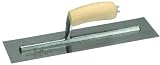 MARSHALLTOWN The Premier Line 13395 12-Inch by 4-Inch Bright Stainless Steel Finishing Trowel with Wooden Handle