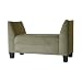 High Arm Upholstered Microsuede Bench- Sage Green