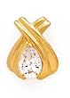 CZ SLIDE PENDANT IN 14K YELLOW GOLD 2.0CT/FITS6MM