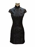 Double Fish Cap Sleeve Knee-length Qipao
