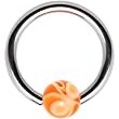 14 Gauge Orange Marble Bcr Captive Ring