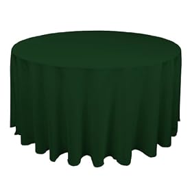 120 Inch Round Polyester Tablecloth Hunter Green120 Inch Round Polyester Tablecloth