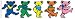 The Grateful Dead ~ Dancing Bears Stickers ~ Each Bear Is Its Own Sticker! ~ Approx 4...