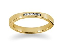 0.05 channel set diamond band in 18k Yellow Gold