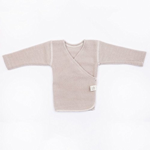 LANACARE Organic Wool Baby Sweater, Soft Sand, size 74 (6-9 mo)