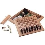Wooden Club Fun Chess Checker 7in 1 Game Set