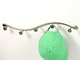 5-Hook Sweep Coat Rack (Satin Nickel) (2.5"H x 18"W x 2"D)
