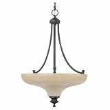 Royce Lighting RP700/3-23 Prescott Pendant Oil Rubbed Bronze with Sepia Tinted Globe