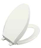 KOHLER K-4636-0 Cachet Quiet-Close Elongated Toilet Seat, White