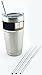 4 Stainless Steel Drinking Straws fits Yeti Tumbler Rambler Cups - CocoStraw Brand - for 20 oz