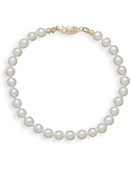 8" 5.5-6mm Grade A Cultured Akoya Pearl Bracelet