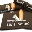 Designer Blanket - "Surf Hound" Sweatshirt Blanket - Chocolate