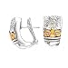 925 Silver & Diamond Earrings with 14k Gold Accents (0.38ctw)