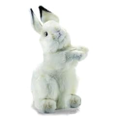 WHITE BABY RABBIT STANDING PLUSH 12"H