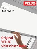 Original VELUX Standard Sichtschutz Rollo RFL M06 / 306 1028S Dekor Uni Wei&Atilde;� passgenau f&Atilde;&frac14;r GGL ...
