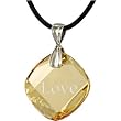 Custom Swarovski Golden Shadow Crystal Leather Necklace