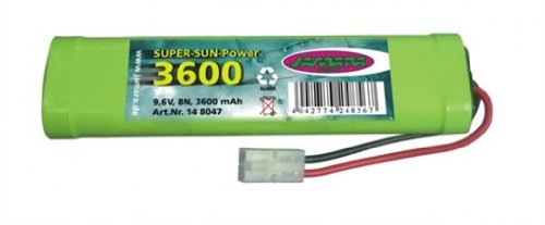 Jamara 148046 - Akkupack SunPower 3600mAh 7N 8,4V NiMH mit Tamiya Stecker