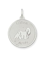 Sterling Silver lhasa Apso Disc Charm QC2693"