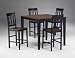 Hillsdale Riverview Square Counter Height Table with a Crisscrossed Ribbon Design Bac...