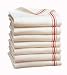 Medline's Crash Towels - Red Stripe Border 17 inch Wide - 500 Yard / Case