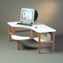 Wild Zoo p/c wht/wht-wz PreSchool Computer Kids Desk