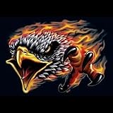 Flaming Eagle Biker T-shirt, Chopper T-shirts, Motorcycle T-shirts