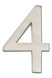 Architectural Mailboxes 3582SN-4 Solid Cast Brass 4-Inch Floating House Number, Satin Nickel "4" Architectural Mailboxes 3582SN-4 Solid Cast Brass 4-Inch Floating House Number, Satin Nickel "4"