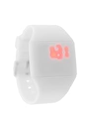 Magic Hidden Touch Screen Red LED Digital Watch Men Women Sport Cuff Wrist Watch White