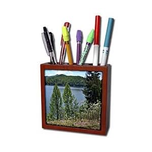 WhiteOak Photography Nature Scenes - A lake in North Georgia - Tile Pen Holders-5 inch tile pen holder