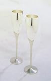 Beverly Clark 70X Wedding Toasting Glasses Tulip Flutes - Set of Two