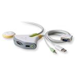Belkin Flip Wireless 2 Port KVM USB; Audio; with rf Remote