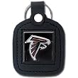 Atlanta Falcons Square Leather Key Chain - NFL Football Fan Shop Sports Team Merchandise