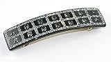France Luxe Swarovski Grid Rectangle Barrette