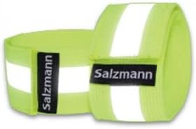 2 Pack Yellow Safety Reflective Traffic Elastic Arm Bands / Ankle Bands for Cycling, Walking, Running, Skating, Hiking 1.5"x12" Adjustable High Visibility 360° Reflective Strip